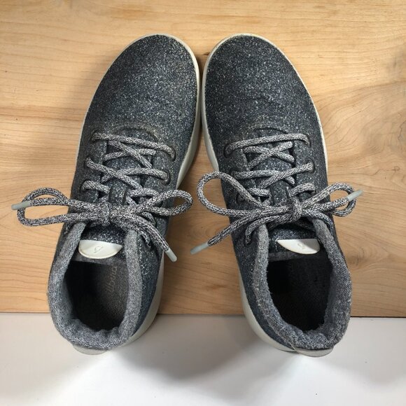 Allbirds Mens 10 Wool Runner Up Mizzles Heather Gray High Top Sneakers Merino - Picture 6 of 9